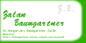 zalan baumgartner business card