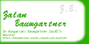 zalan baumgartner business card